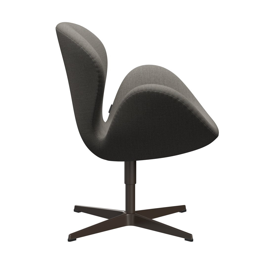 Fritz Hansen Swan Lounge Chair, Brown Bronze/Fiord Grey/Stone