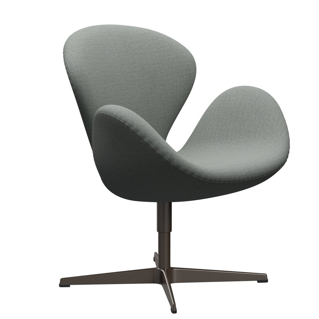 Fritz Hansen Swan Lounge Chair, Brown Bronze/Fiord Medium Grey
