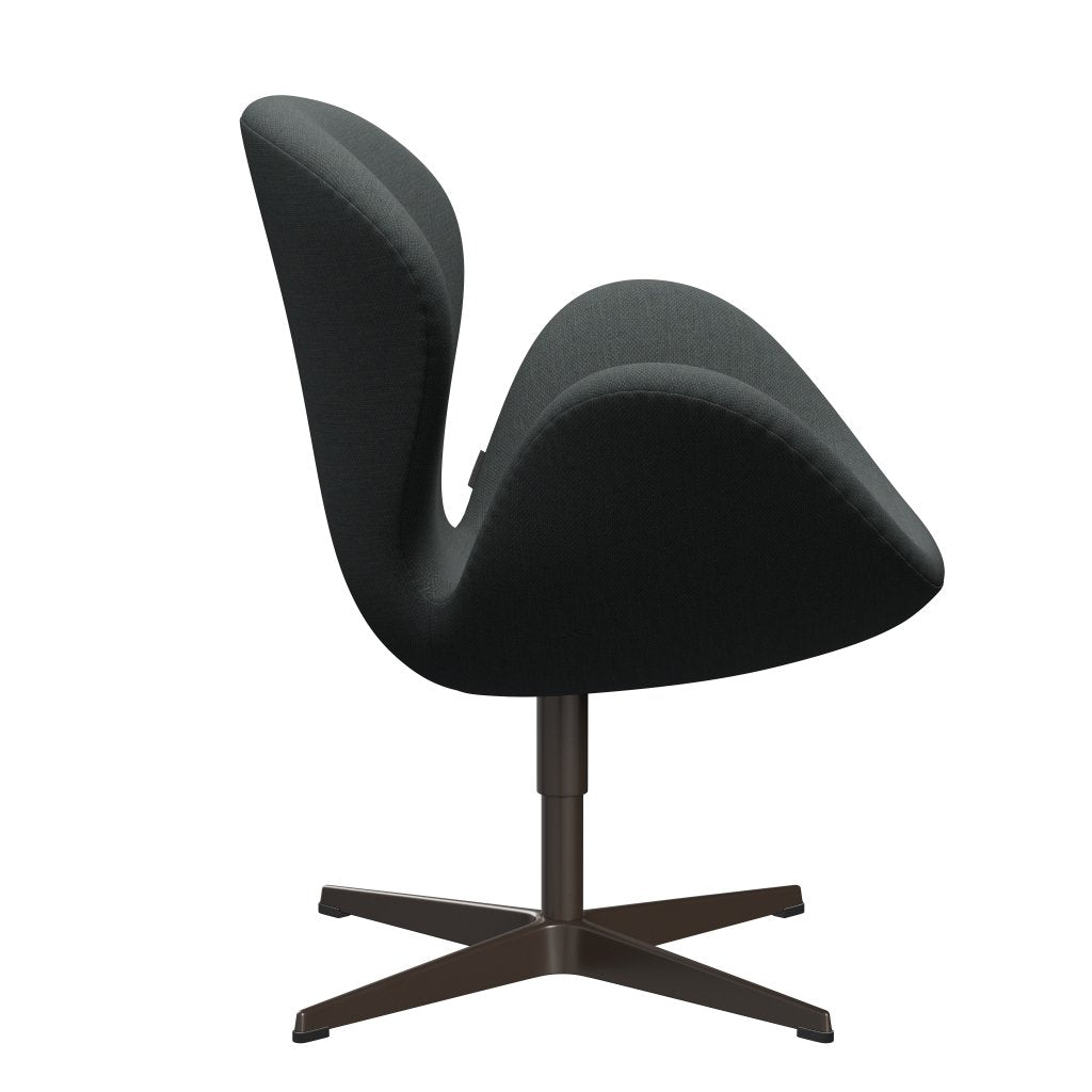 Fritz Hansen Swan Lounge Chair, Brown Bronze/Fiord Medium Grey/Dark Grey