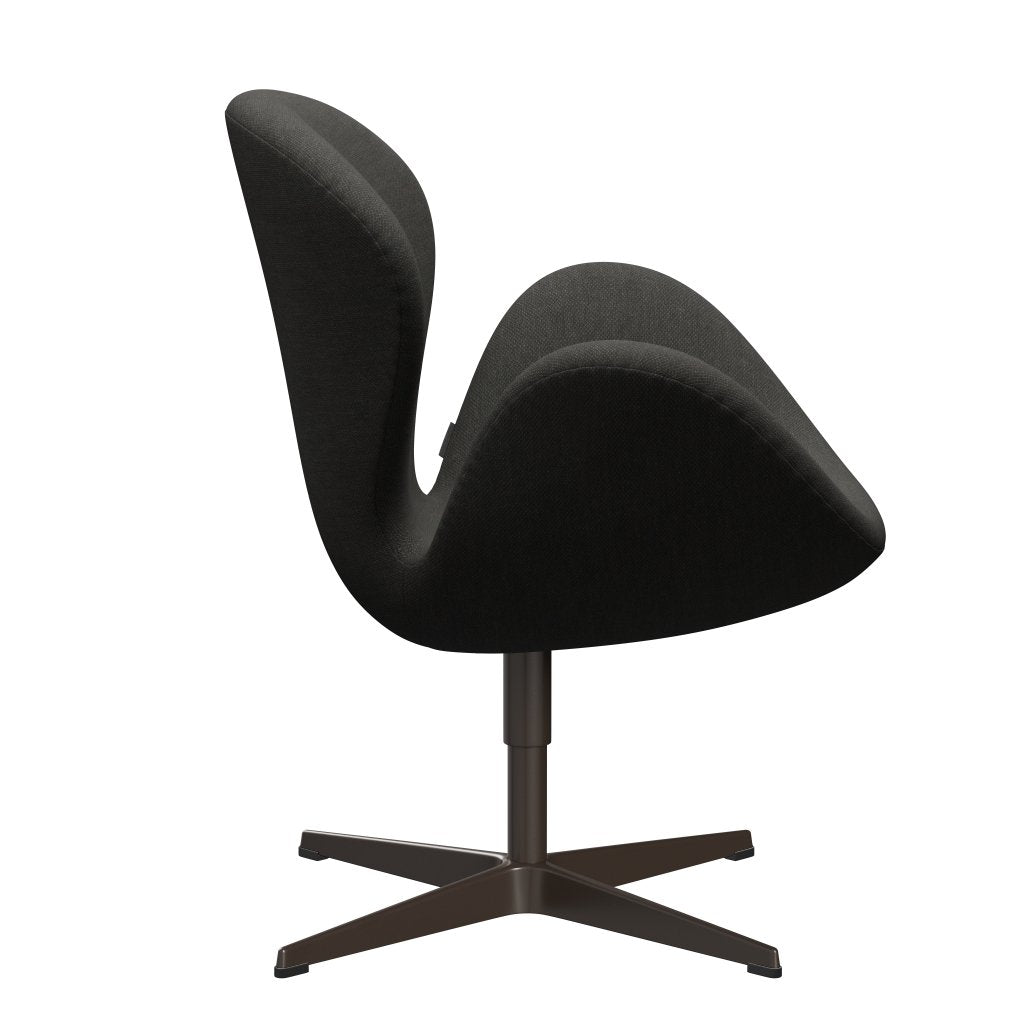 Fritz Hansen Swan Lounge Chair, Brown Bronze/Fiord Black/Brown