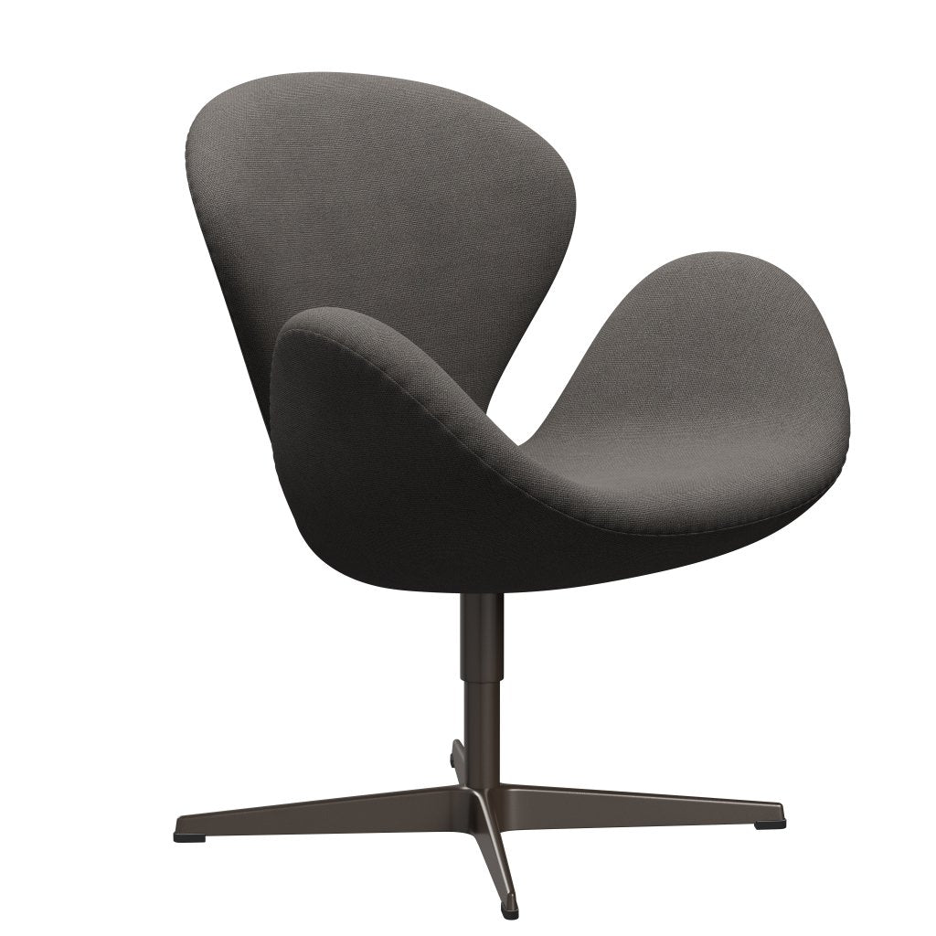 Fritz Hansen Swan Lounge Chair, Brown Bronze/Hallingdal Grey Dark