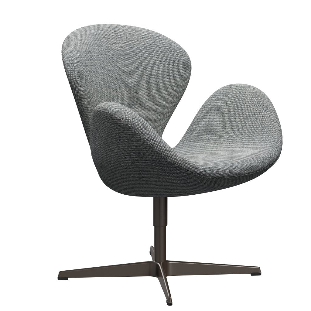 Fritz Hansen Swan Lounge Chair, Brown Bronze/Hallingdal White Grey