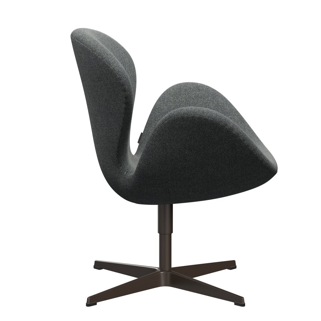 Fritz Hansen Swan Lounge Chair, Brown Bronze/Hallingdal White Black
