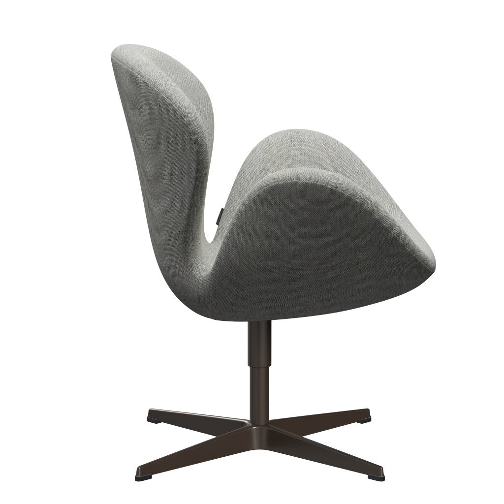 Fritz Hansen Swan Lounge Chair, Brown Bronze/Hallingdal White/Grey
