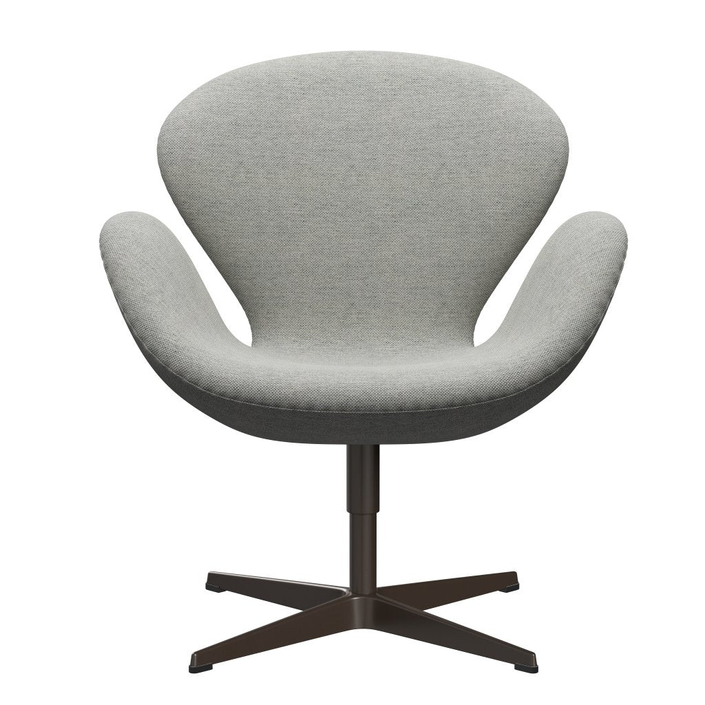 Fritz Hansen Swan Lounge Chair, Brown Bronze/Hallingdal White/Grey