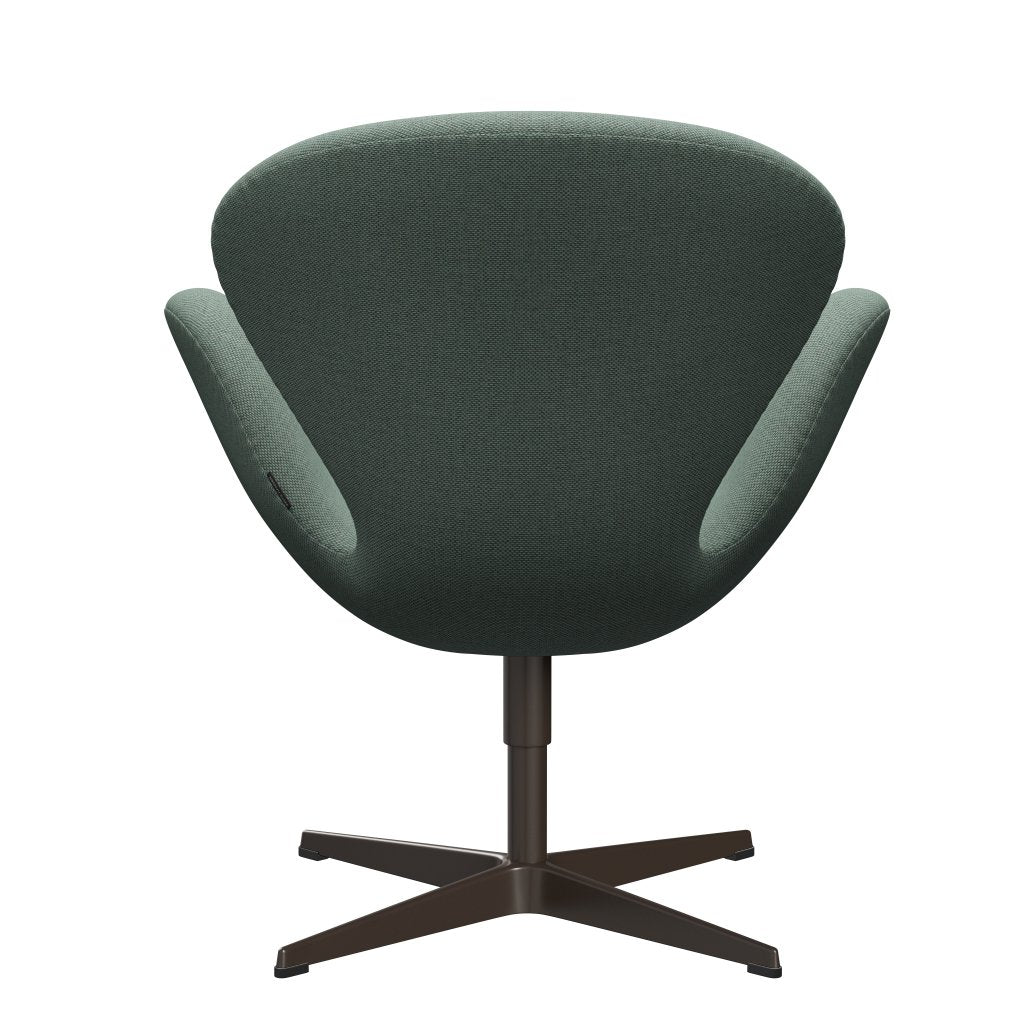 Fritz Hansen Swan Lounge Chair, Brown Bronze/Re Wool Aqua/Natural