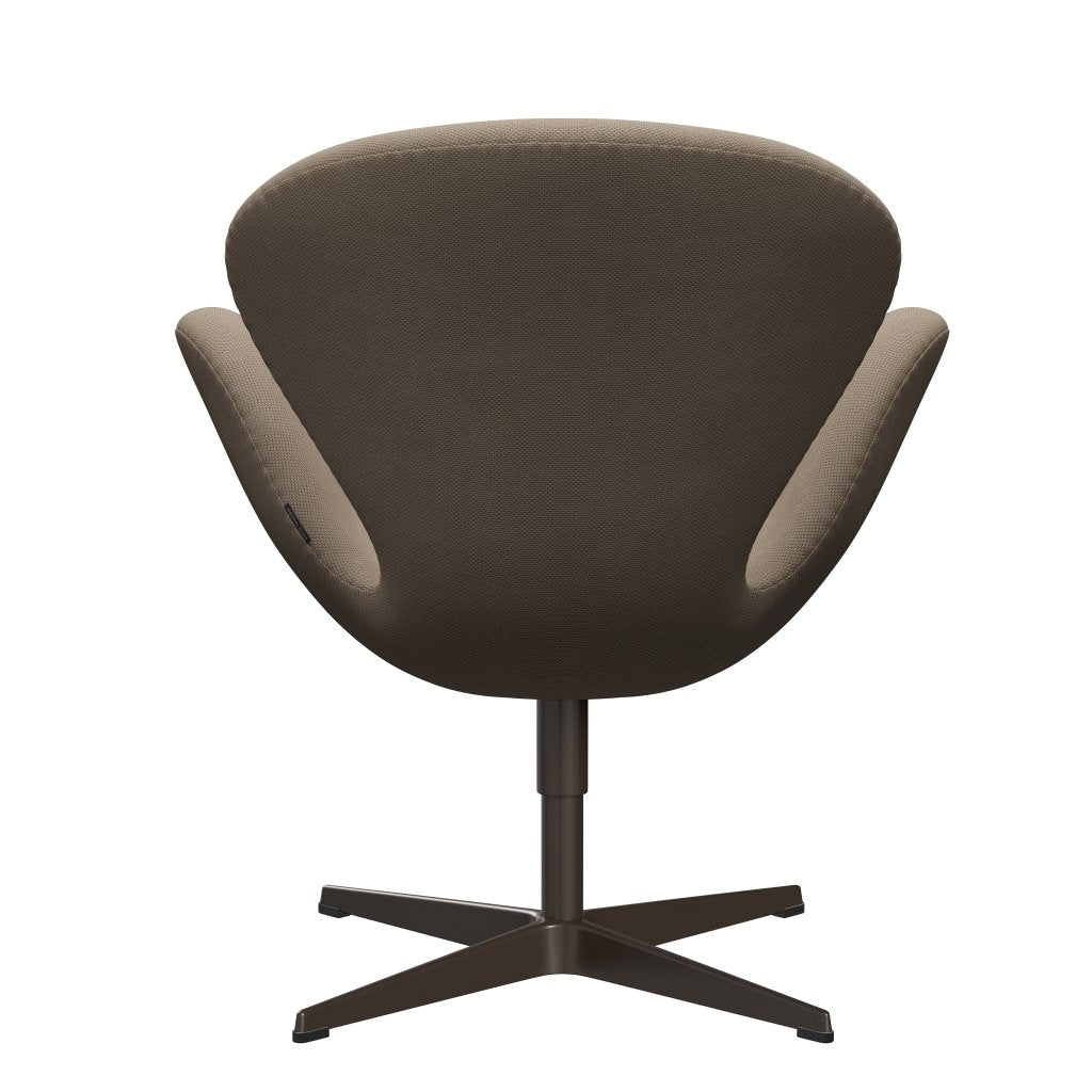 Fritz Hansen Swan Lounge Chair, Brown Bronze/Re Wool Beige/Natural