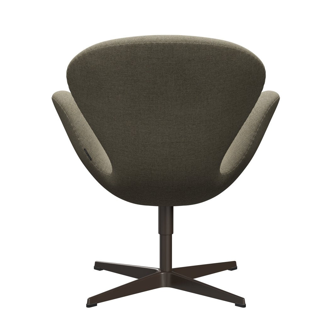 Fritz Hansen Swan Lounge Chair, Brown Bronze/Re Wool Light Beige/Natural