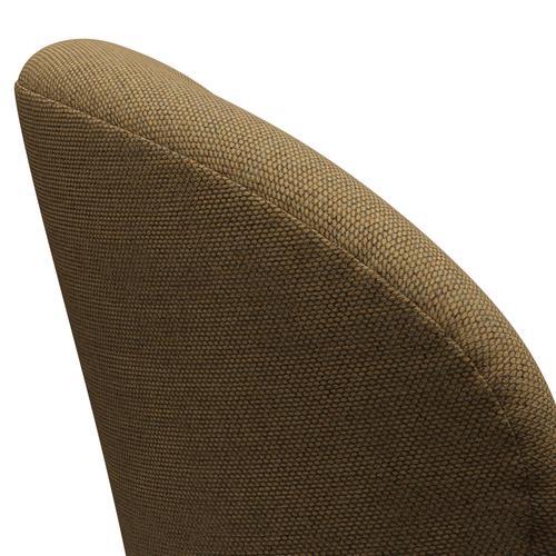 Fritz Hansen Swan Lounge Chair, Brown Bronze/Re Wool Mustard/Natural