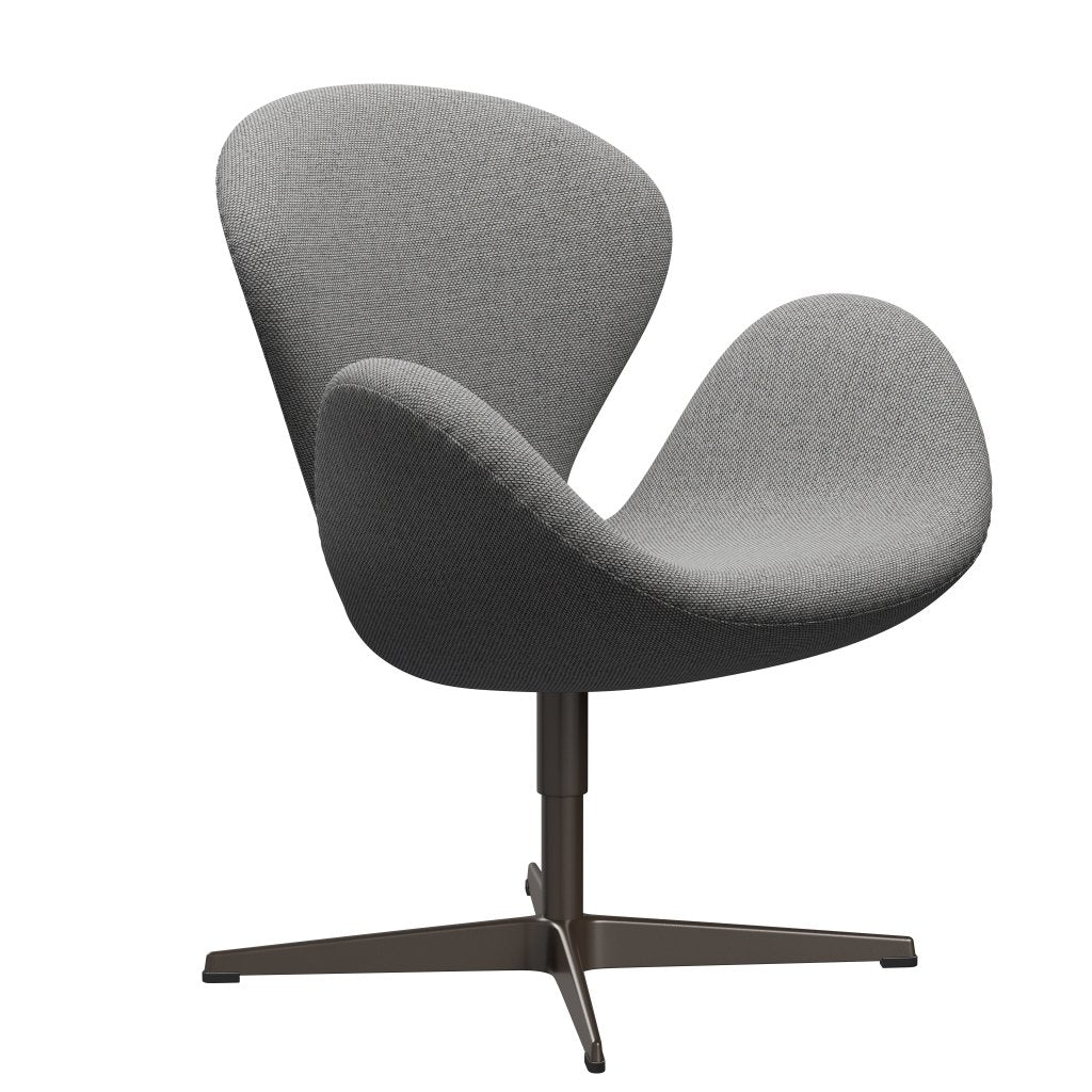Fritz Hansen Swan Lounge Chair, Brown Bronze/Re Wool Wool White/Natural