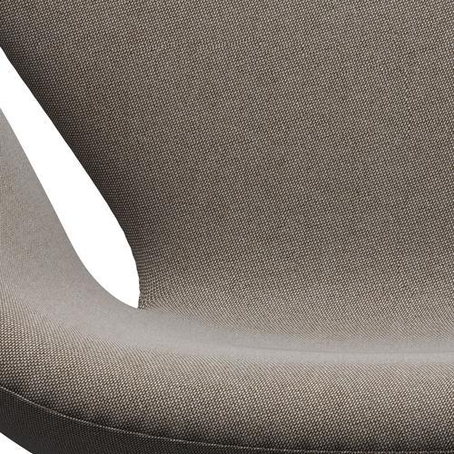 Fritz Hansen Swan Lounge Chair, Brown Bronze/Rime Khaki/White