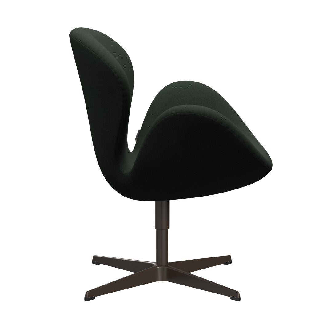 Fritz Hansen Swan Lounge Chair, Brown Bronze/Steelcut Dark Army Green