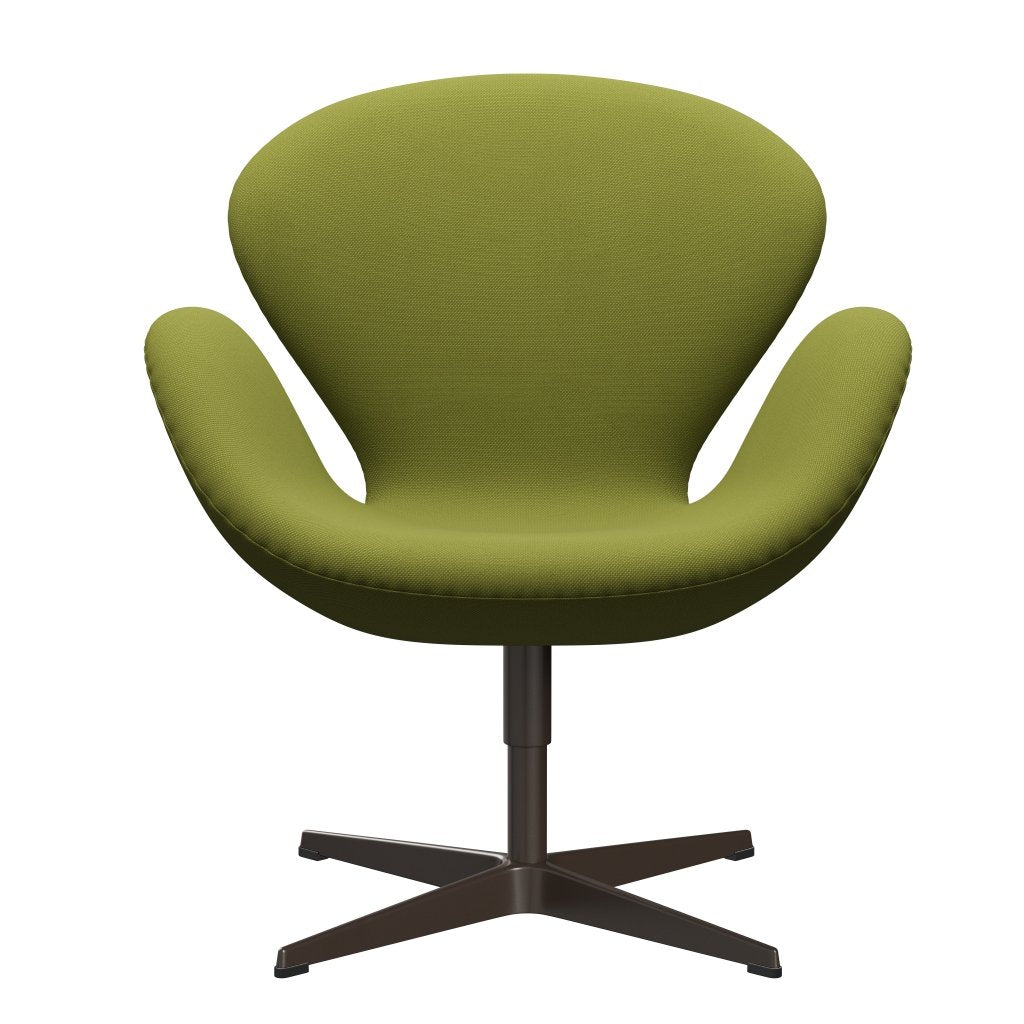 Fritz Hansen Swan Lounge Chair, Brown Bronze/Steelcut Light Military Green