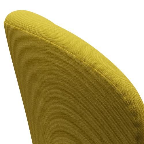 Fritz Hansen Swan Lounge Chair, Brown Bronze/Steelcut Light Green/Yellow