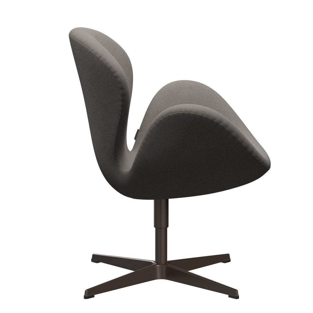 Fritz Hansen Swan Lounge Chair, Brown Bronze/Steelcut Medium Grey