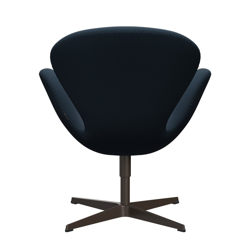 Fritz Hansen Swan Lounge Chair, Brown Bronze/Steelcut Navy Blue