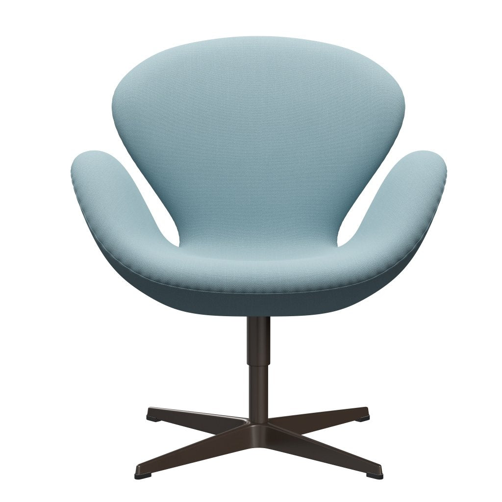 Fritz Hansen Swan Lounge Chair, Brown Bronze/Steelcut Pastel Blue