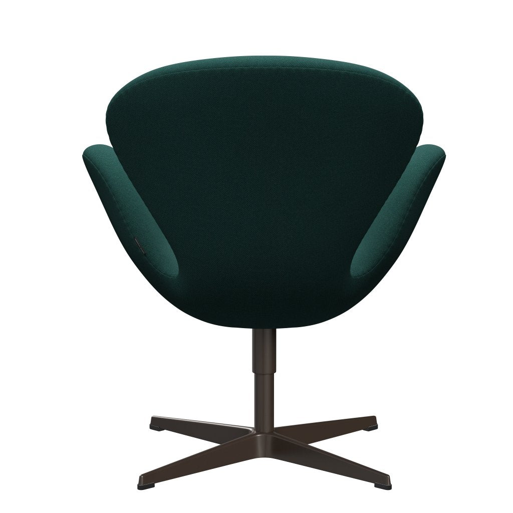 Fritz Hansen Swan Lounge Chair, Brown Bronze/Steelcut Trio Dark Green