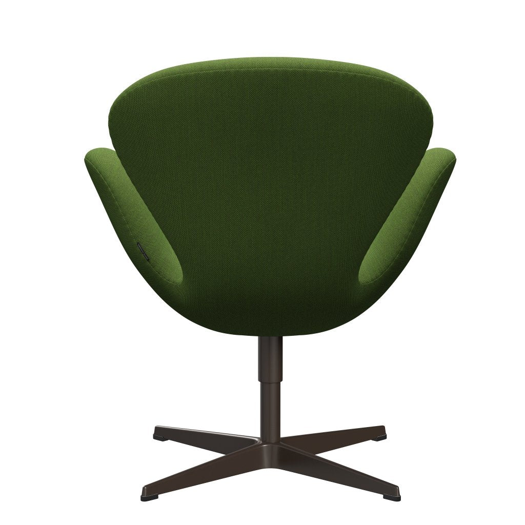 Fritz Hansen Swan Lounge Chair, Brown Bronze/Steelcut Trio Grass Green