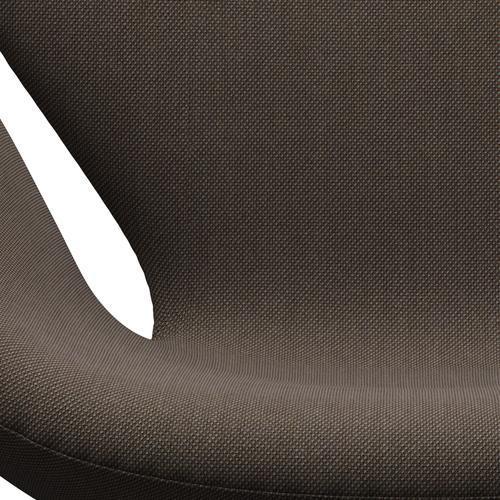 Fritz Hansen Swan Lounge Chair, Brown Bronze/Steelcut Trio Grey/Brown