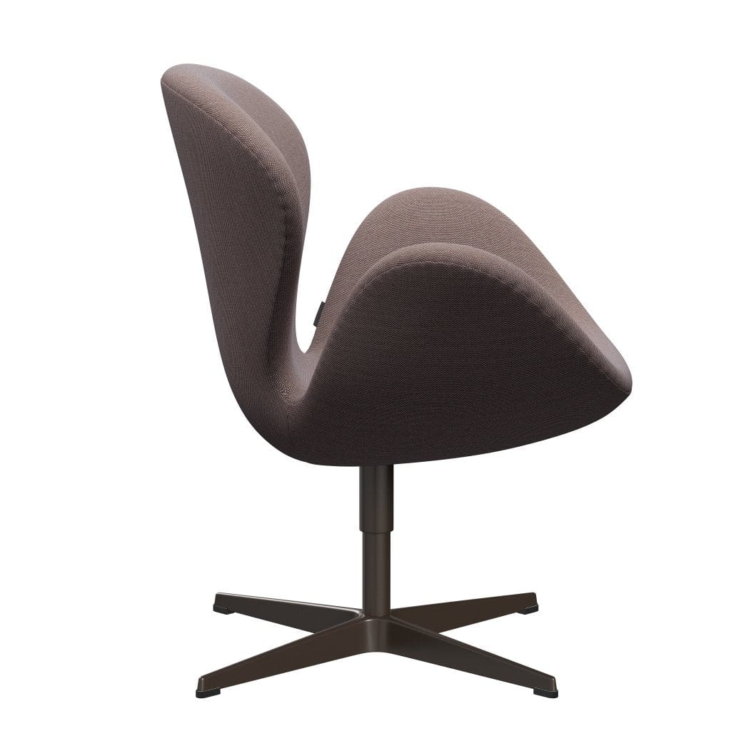 Fritz Hansen Swan Lounge Chair, Brown Bronze/Steelcut Trio Orange/Light Grey/Black
