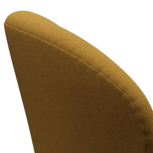 Fritz Hansen Swan Lounge Chair, Brown Bronze/Steelcut Trio Mustard Dark