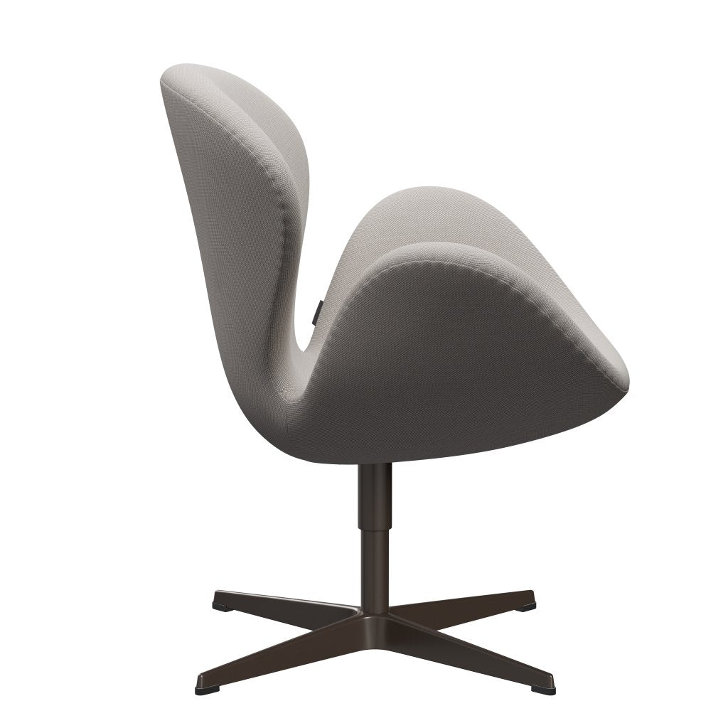 Fritz Hansen Swan Lounge Chair, Brown Bronze/Steelcut Trio White & Grey