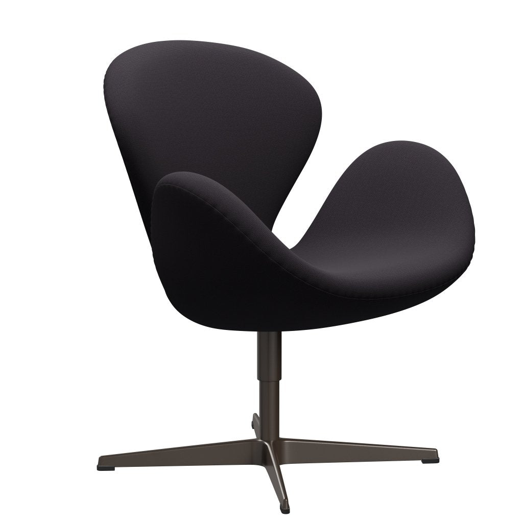 Fritz Hansen Swan Lounge Chair, Brown Bronze/Steelcut Violet Dark