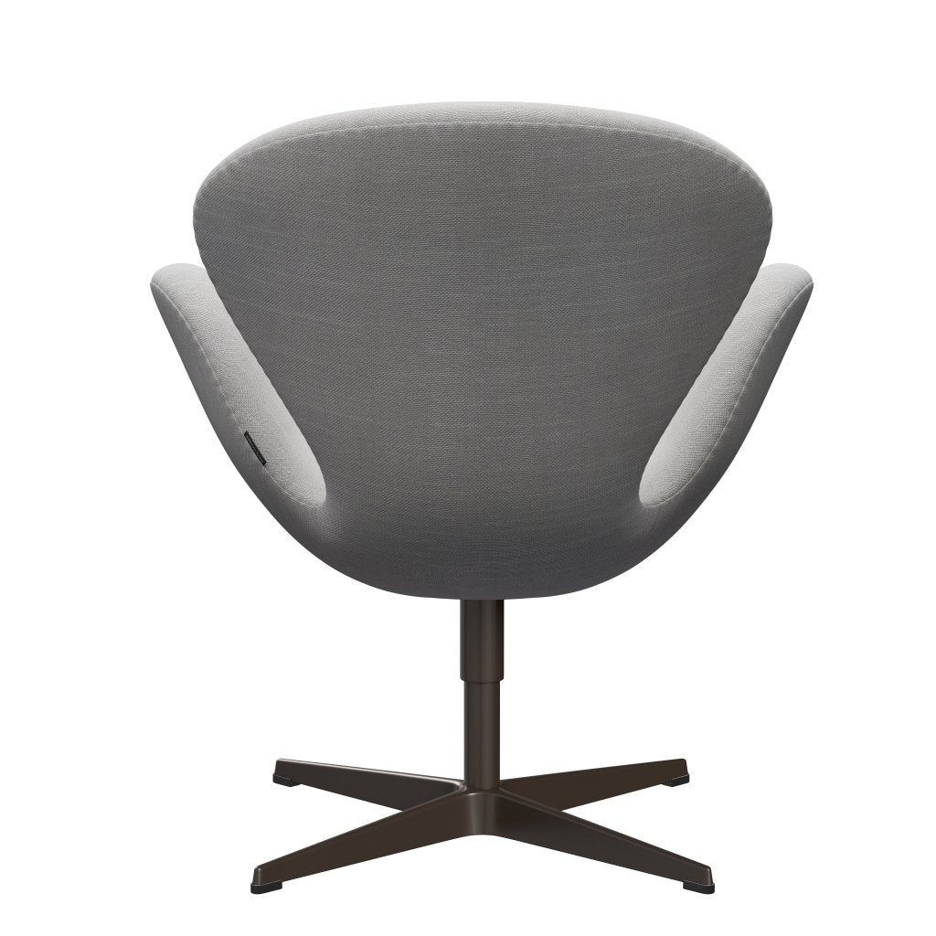Fritz Hansen Swan Lounge Chair, Brown Bronze/Sunniva Natural/Light Grey