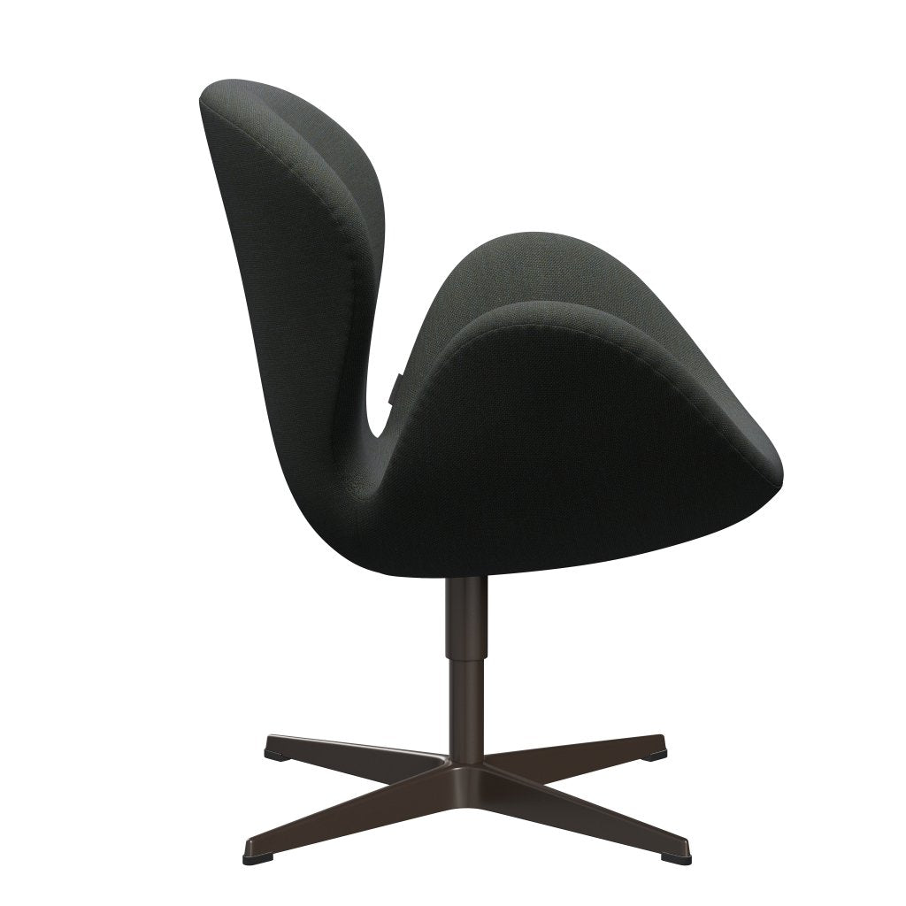 Fritz Hansen Swan Lounge Chair, Brown Bronze/Sunniva Navy/Olive