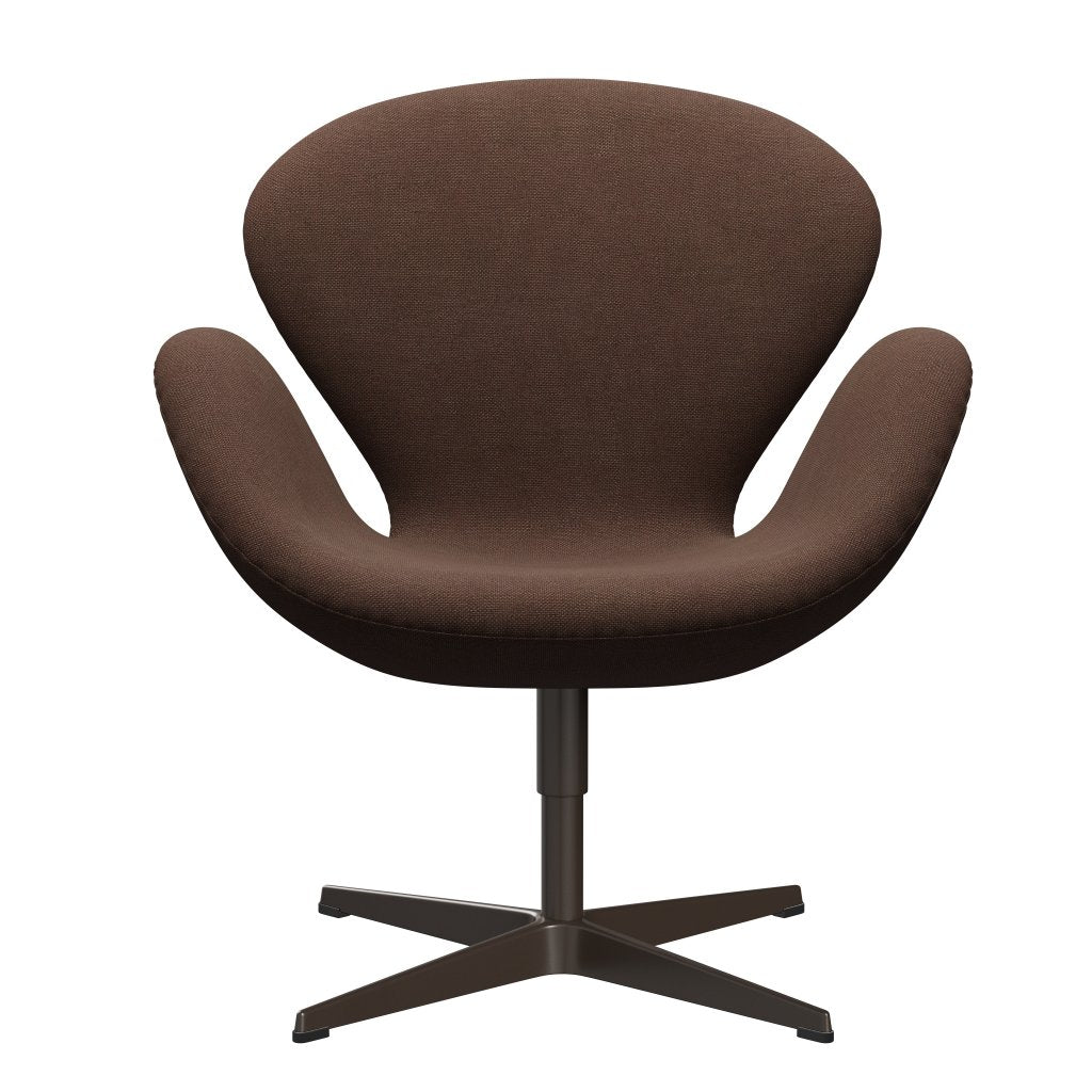 Fritz Hansen Swan Lounge Chair, Brown Bronze/Sunniva Chocolate/Chestnut