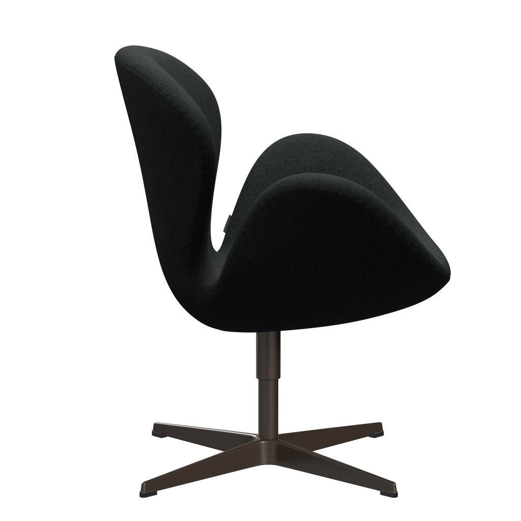 Fritz Hansen Swan Lounge Chair, Brown Bronze/Sunniva Black/Dark Grey
