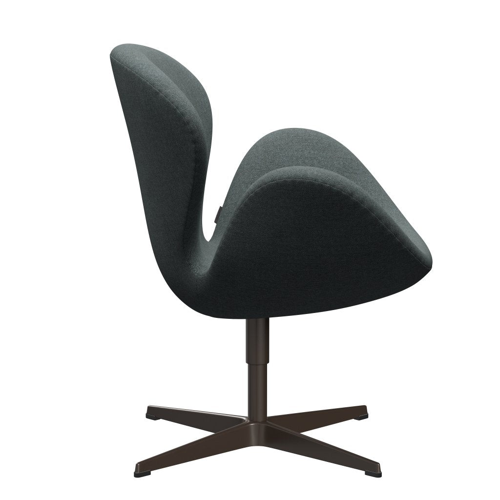 Fritz Hansen Swan Lounge Chair, Brown Bronze/Sunniva Steel Grey