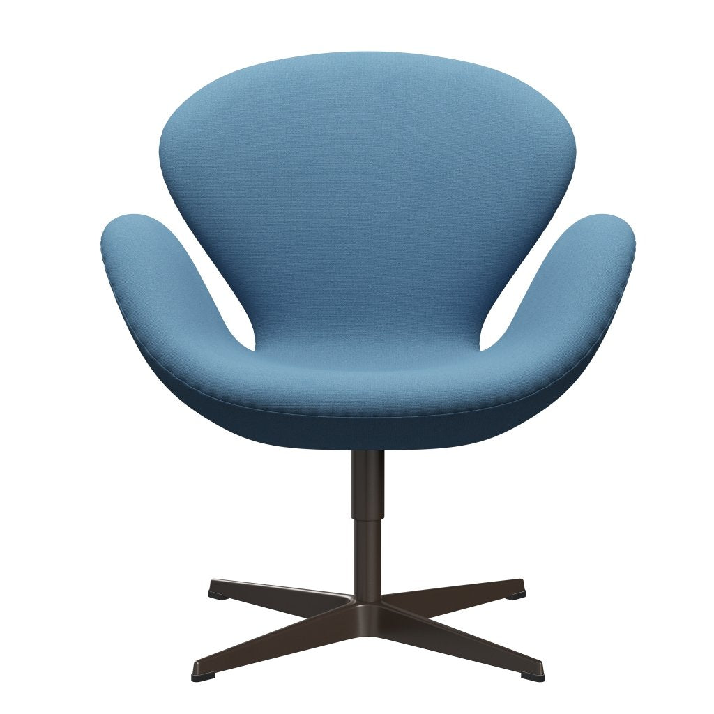 Fritz Hansen Swan Lounge Chair, Brown Bronze/Tonus Pastel Blue