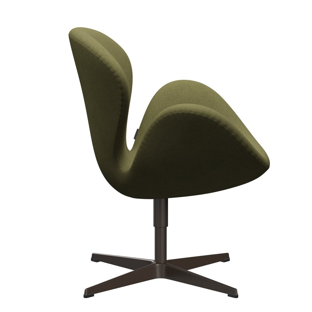 Fritz Hansen Swan Lounge Chair, Brown Bronze/Tonus Dusty Green