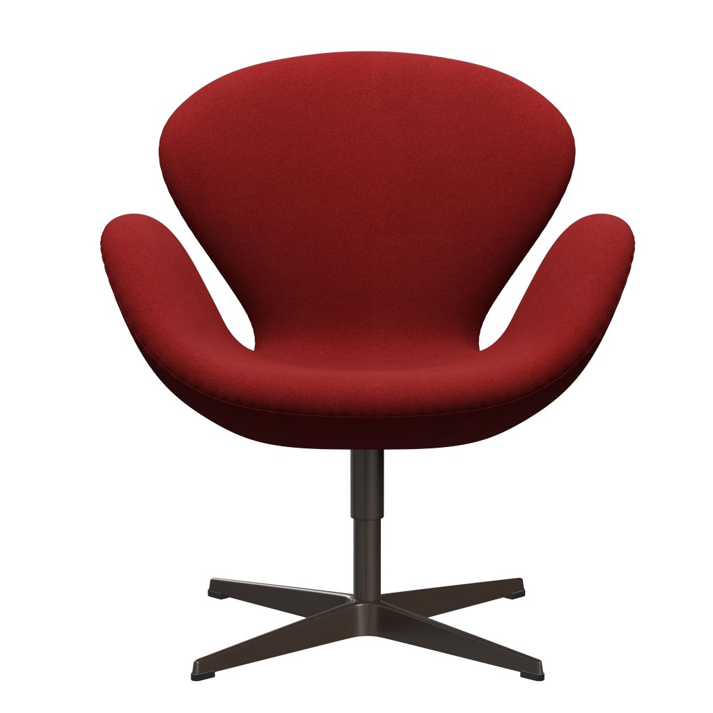 Fritz Hansen Swan Lounge Chair, Brown Bronze/Tonus Burnt Red