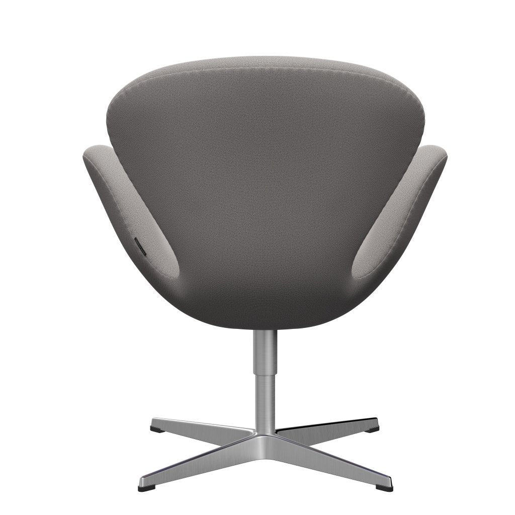 Fritz Hansen Swan Lounge Chair, Satin Brushed Aluminium/Capture Grey