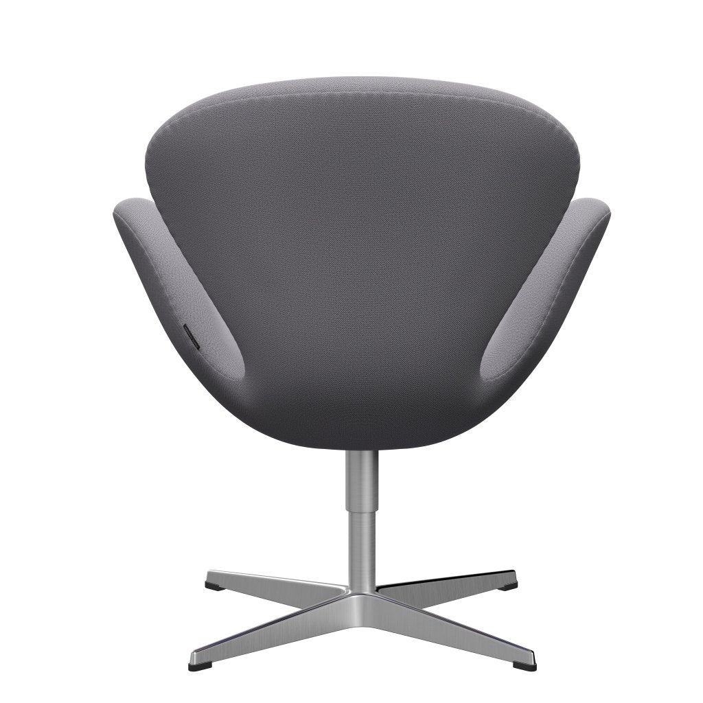 Fritz Hansen Swan Lounge Chair, Satin Brushed Aluminium/Capture Light Grey