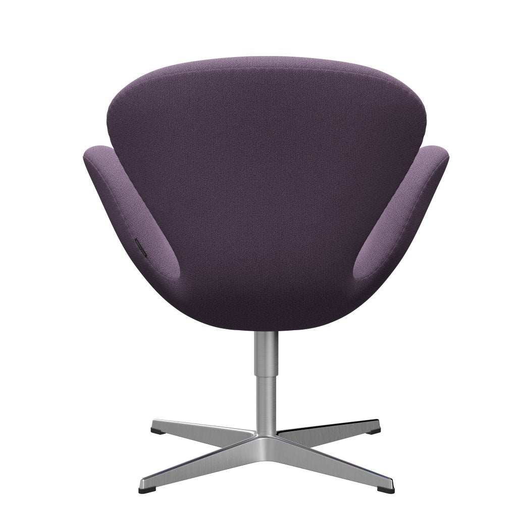 Fritz Hansen Swan Lounge Chair, Satin Brushed Aluminium/Capture Light Violet