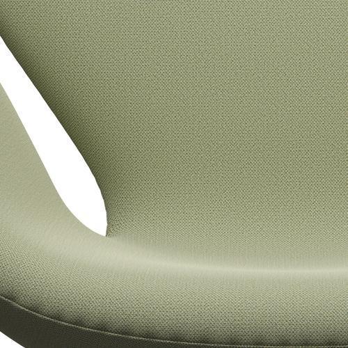 Fritz Hansen Swan Lounge Chair, Satin Brushed Aluminium/Capture Delicate Green