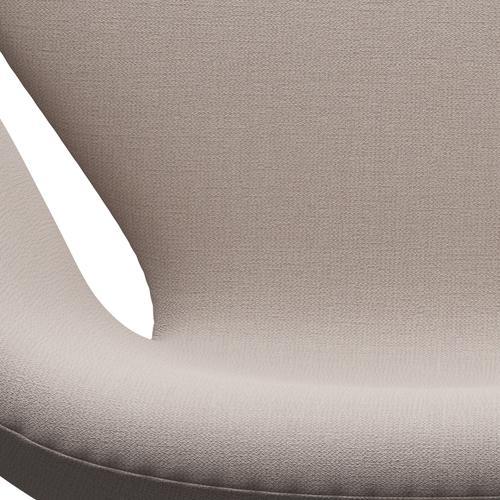 Fritz Hansen Swan Lounge Chair, Satin Brushed Aluminium/Christianshavn Light Beige