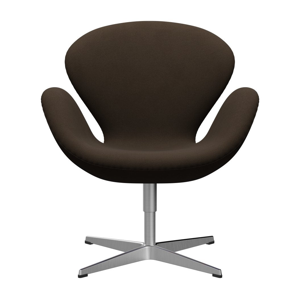 Fritz Hansen Swan Lounge Chair, Satin Brushed Aluminium/Comfort Beige/Sand