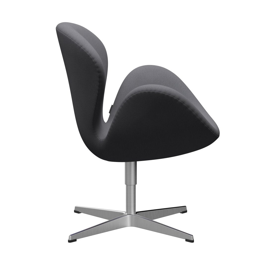 Fritz Hansen Swan Lounge Chair, Satin Brushed Aluminium/Comfort Grey (01012)