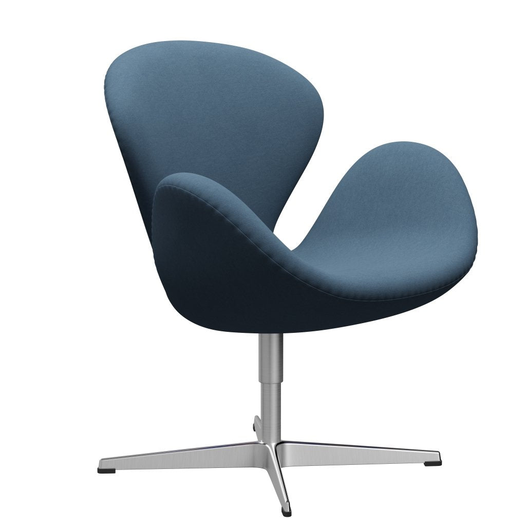 Fritz Hansen Swan Lounge Chair, Satin Brushed Aluminium/Comfort Grey (01160)