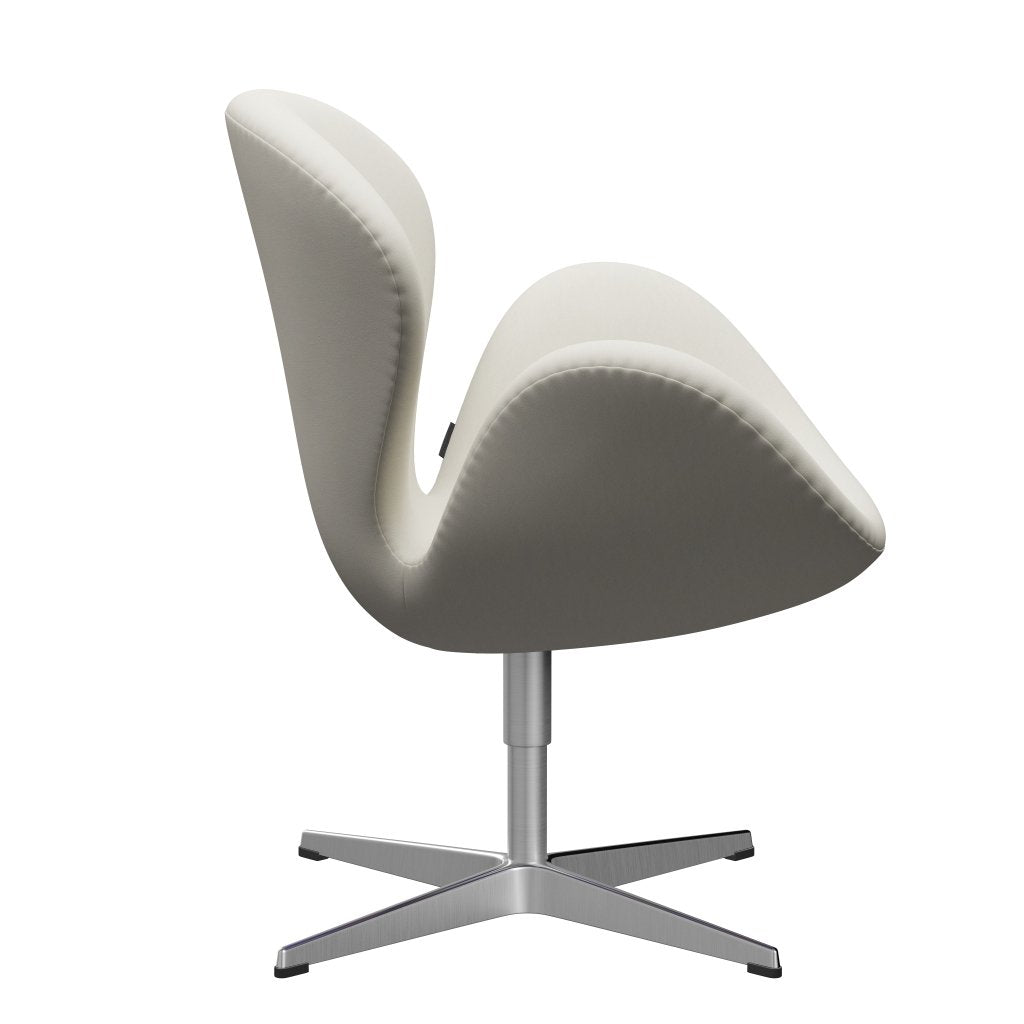 Fritz Hansen Swan Lounge Chair, Satin Brushed Aluminium/Comfort Light Grey