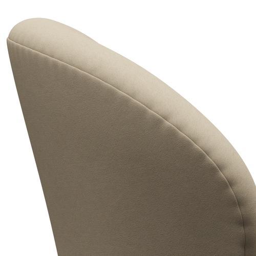 Fritz Hansen Swan Lounge Chair, Satin Brushed Aluminium/Comfort Sand Light (61002)
