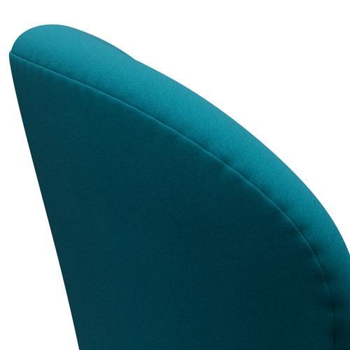 Fritz Hansen Swan Lounge Chair, Satin Brushed Aluminium/Comfort Turquoise (67002)
