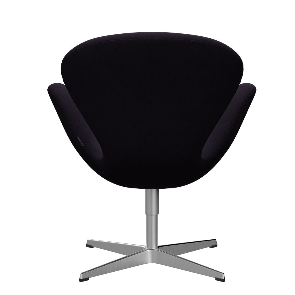 Fritz Hansen Swan Lounge Chair, Satin Brushed Aluminium/Comfort Violet Red