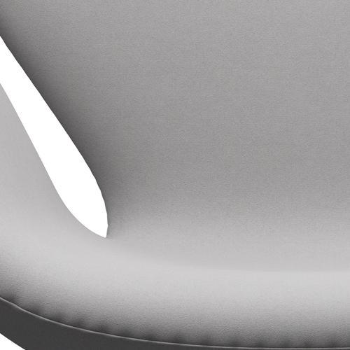 Fritz Hansen Swan Lounge Chair, Satin Brushed Aluminium/Comfort White/Grey