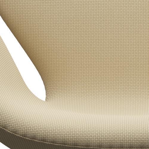 Fritz Hansen Swan Lounge Chair, Satin Brushed Aluminium/Diablo Ivory